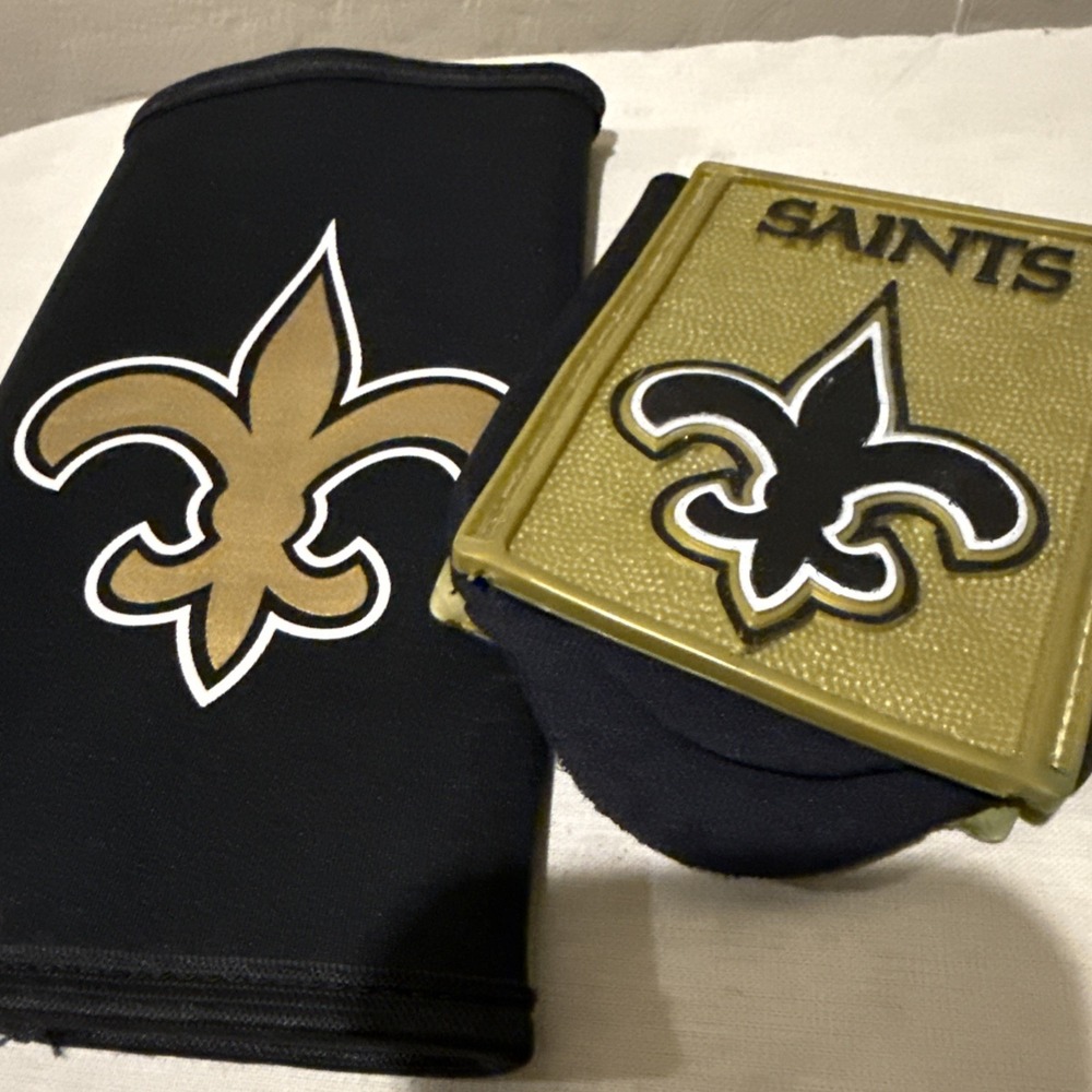 New Orleans Saints Vinyl 3D Bottle Coolie NFL Football Hunter Black Gold